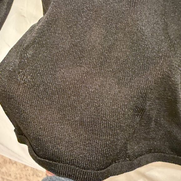 Eileen Fisher Women's Black V-Neck Sweater - Medium - Picture 4 of 4